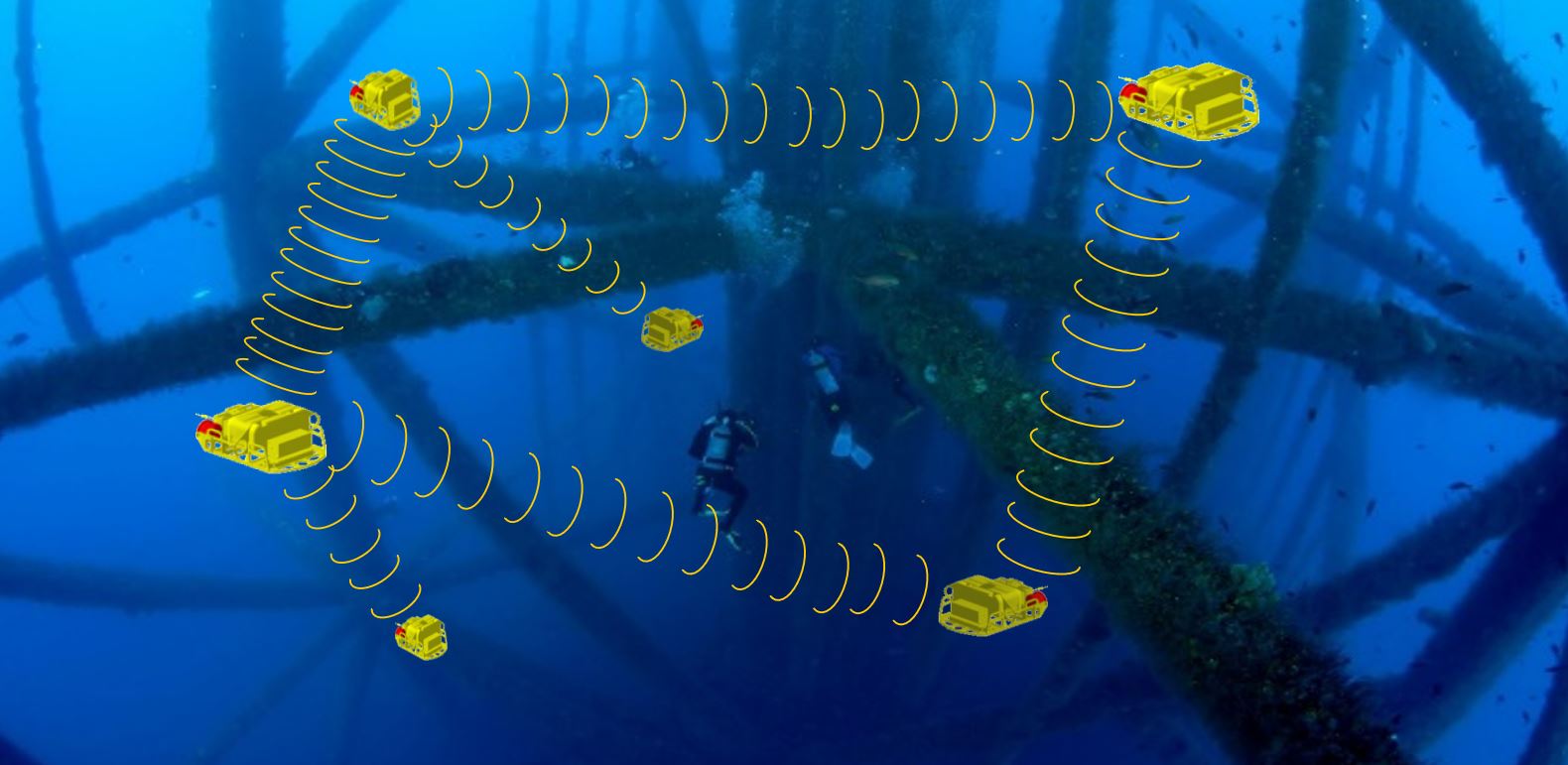 Multi-agent Comm-Constrained Underwater Mapping